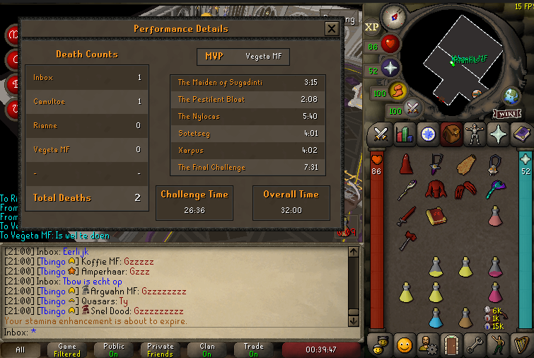 First tob completed on the 60 atk - Goals & Achievements - [ FOE ...