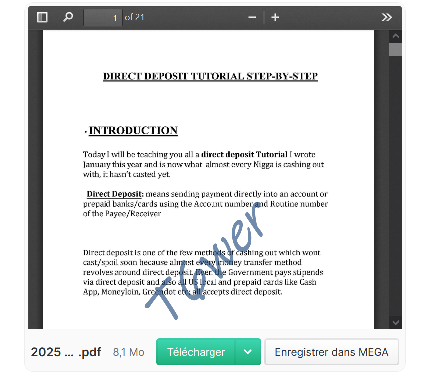 DIRECT DEPOSIT TUT 2  _Améliorer 15$❤️Fresh-Method✔️-High-Quality-PDF-✔️Latest-