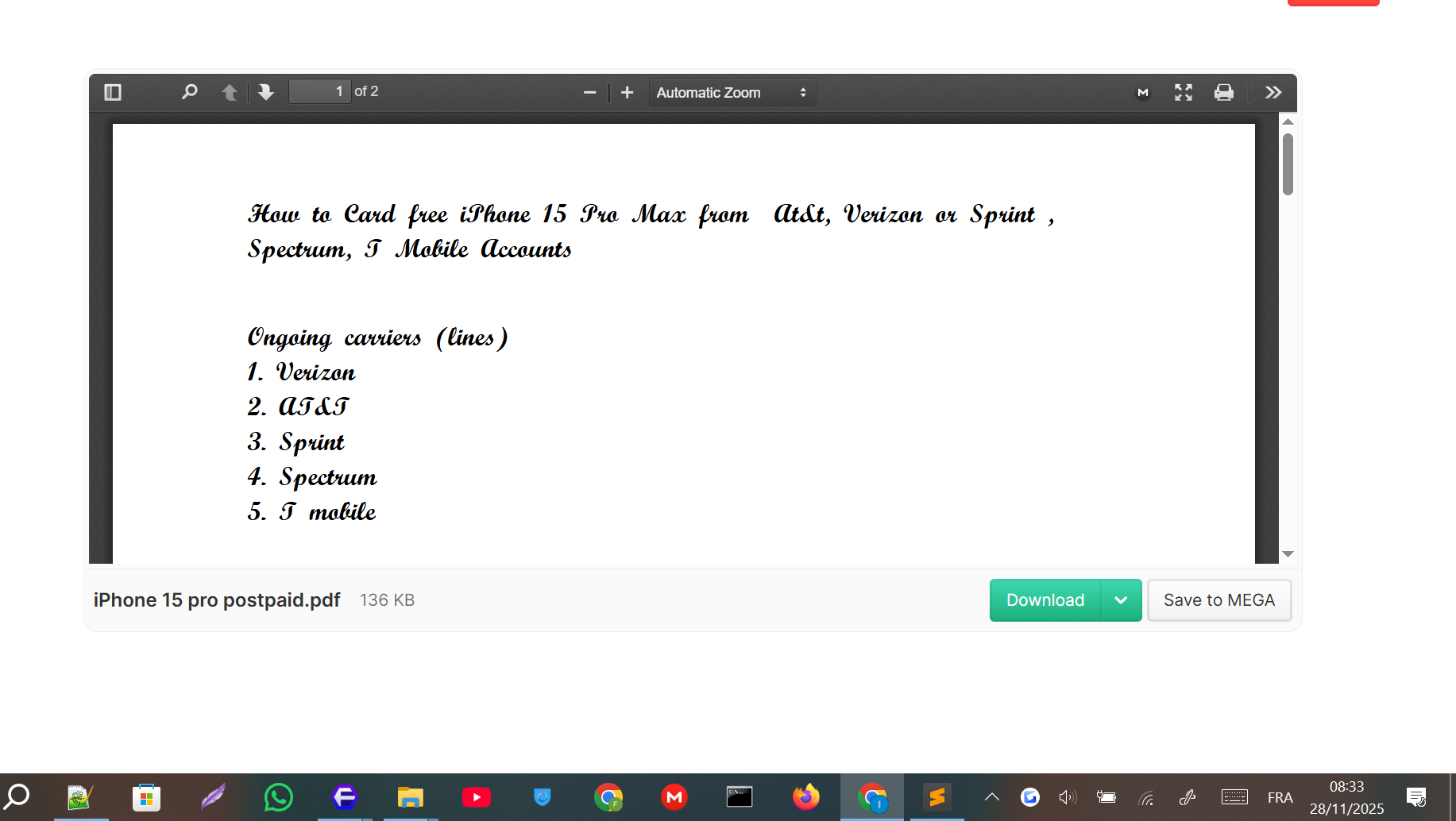 iPhone 15 pro postpaid📌Fresh-Method✅-High-Quality-PDF-✅Latest-