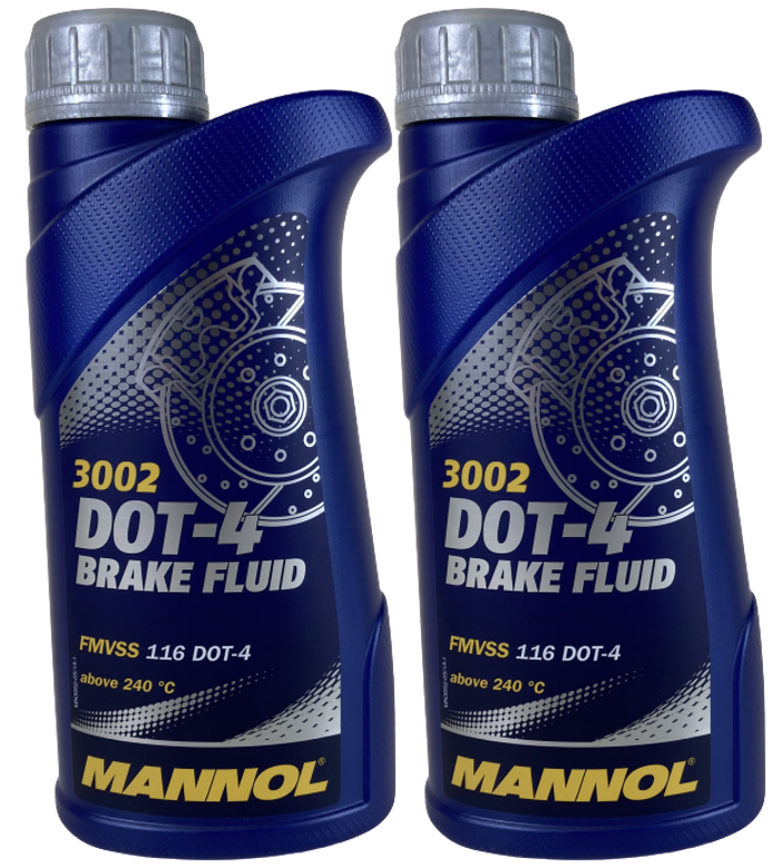 2x Mannol DOT 4 Brake & Clutch Fluid SAE J 1703, FMVSS 116, ISO 4925