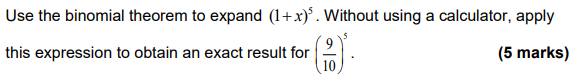 Solved: Use The Binomial Theorem To Expand (1+x). Without ...