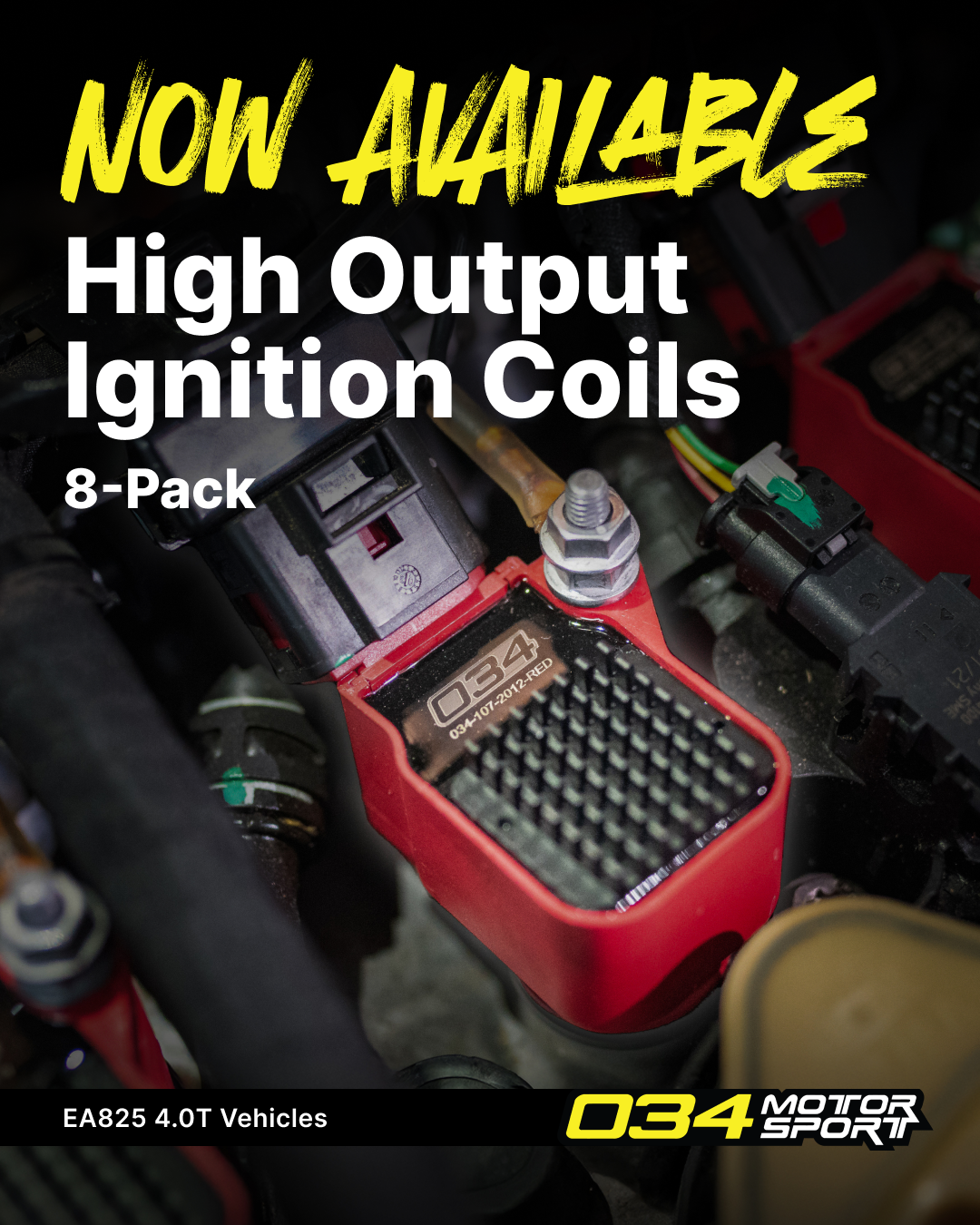 High Output Ignition Coil Now Available in Packs of 8 for EA825 4.0T V8 Engines!