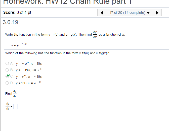 Solved Write The Function In The Form Y F U And U G X Chegg Com