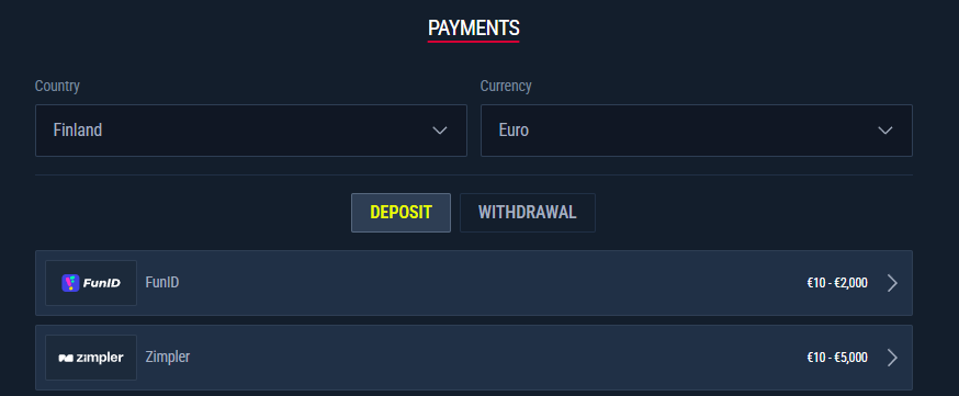 Rabona payments