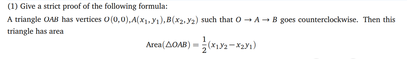 Solved (1) Give a strict proof of the following formula: A | Chegg.com