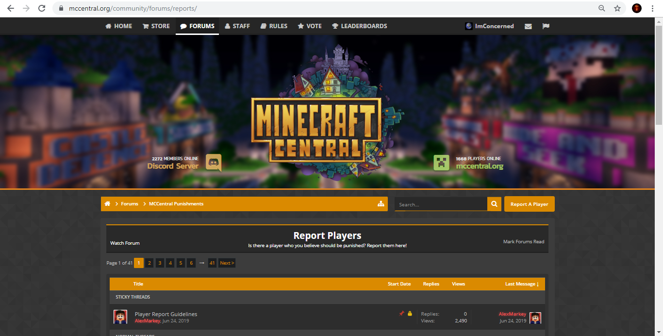How To Report | Minecraft Central | #1 Minecraft Server