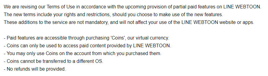 Webtoons now Introducing COINS? - Off Topic - Tapas Forum