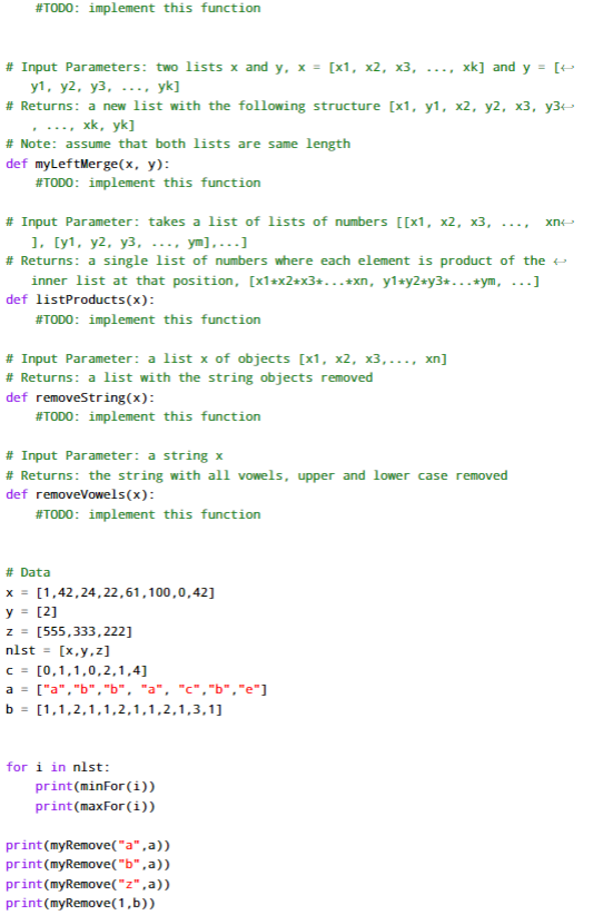 Solved #T000: implement this function # Input Parameters: | Chegg.com