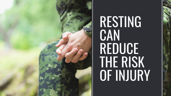 Image of resting can reduce the risk of injury
