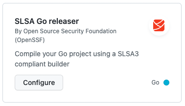 SLSA Go releaser ワークフローテンプレート