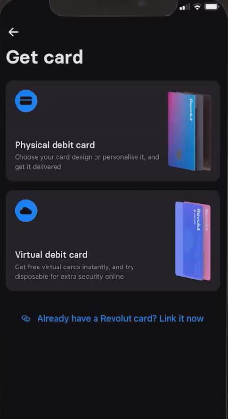 Get your physical or virtual card.