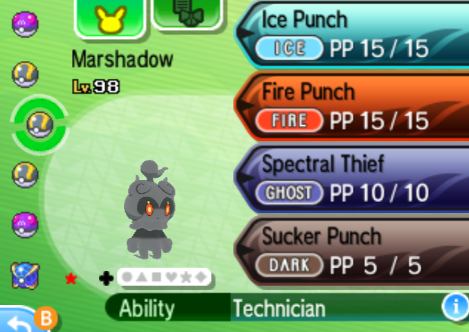 Ultra Beasts Typing Stats and movepull as well as marshadows signature  move.