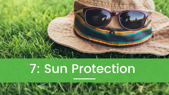 Hat and Sunglasses for sun protection on your hike