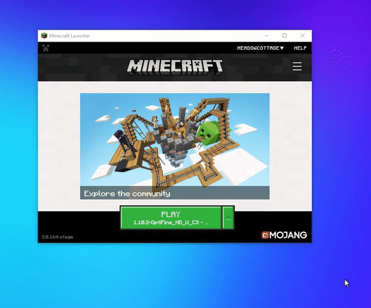 at launcher not launching minecraft in desired window size