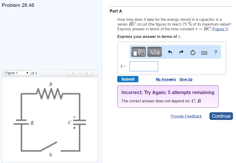 Solved How long does it take for the energy stored in a