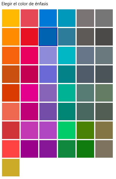 Duda con los colores del Windows 10