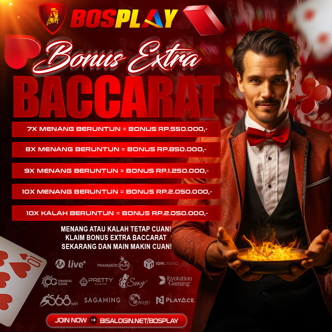 BOSPLAY # Situs Taruhan Live Game Baccarat Resmi Dan Gampang Menang image 1