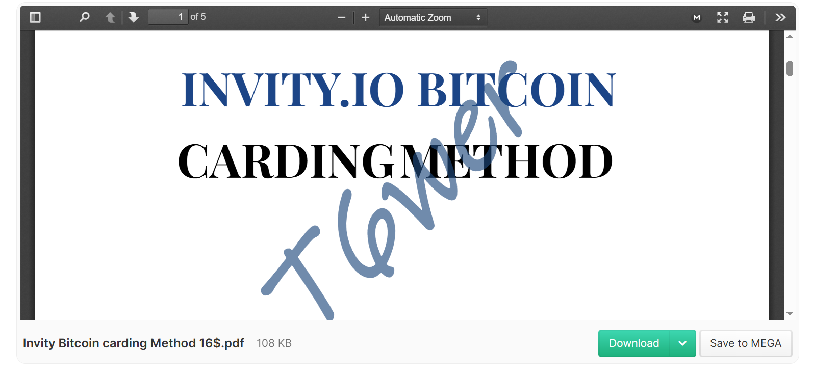 Invity Bitcoin carding Method 16$📌Fresh-Method✅-High-Quality-PDF-✅Latest-