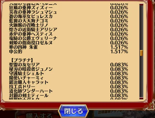 爆死と沼の果てに！ガチャメダルで見る王子の課金実績の参考画像 - わんにゃんランド - アイギス攻略まとめ