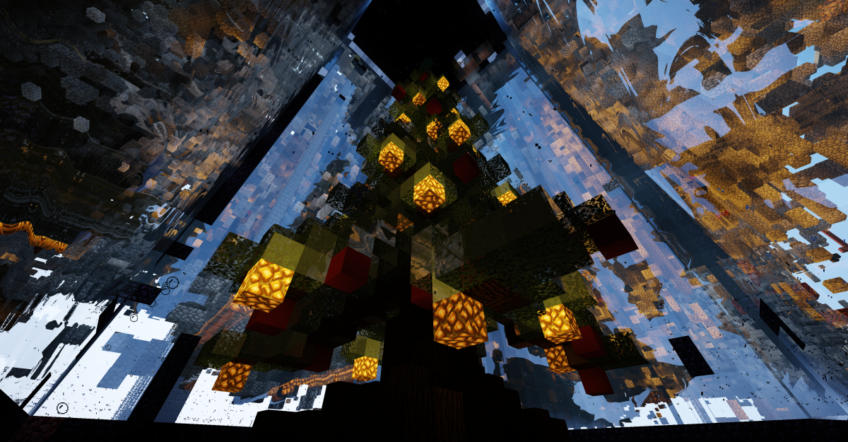 The Spawn Christmas Tree, without water. r/2b2t