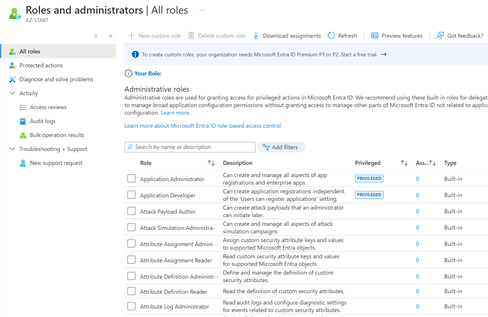 Entra Roles and administrators