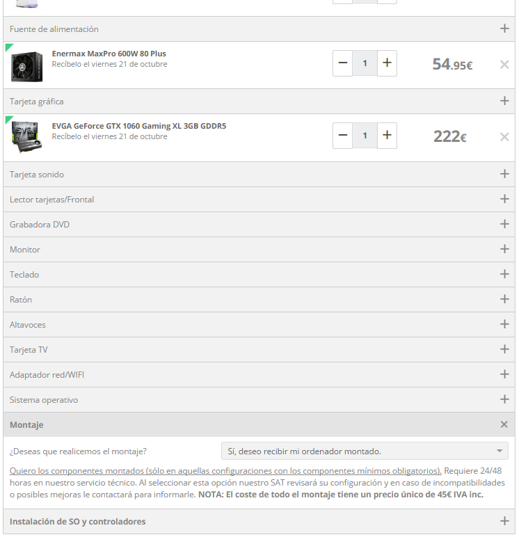 Son recomendables los pcs preparados de Pccomponentes?