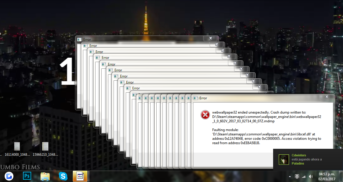 Anyone knows this bug/error? Wallpaper Engine Problem Solving