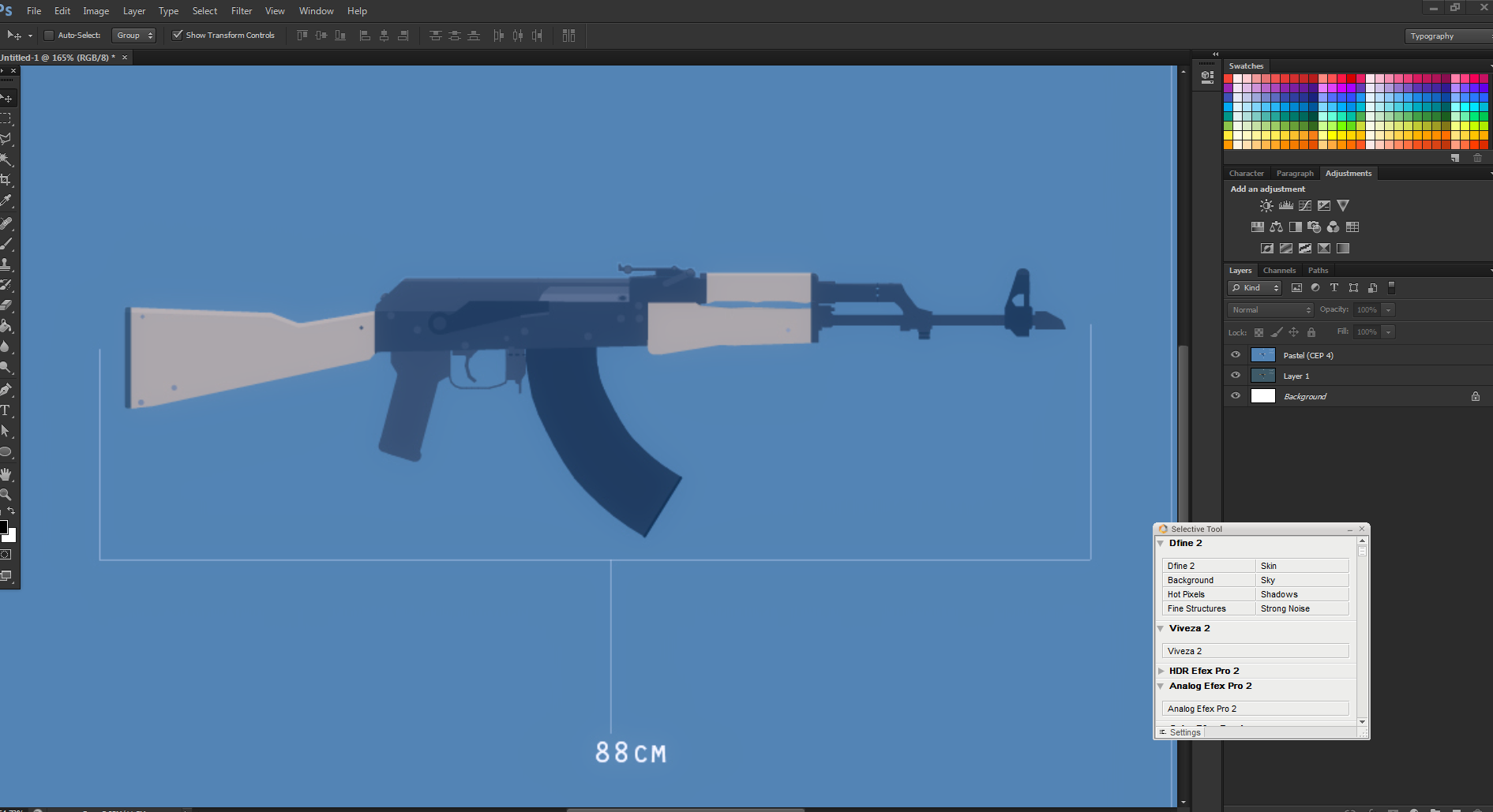 Creating guns with illustrator, needs improvement. AdobeIllustrator