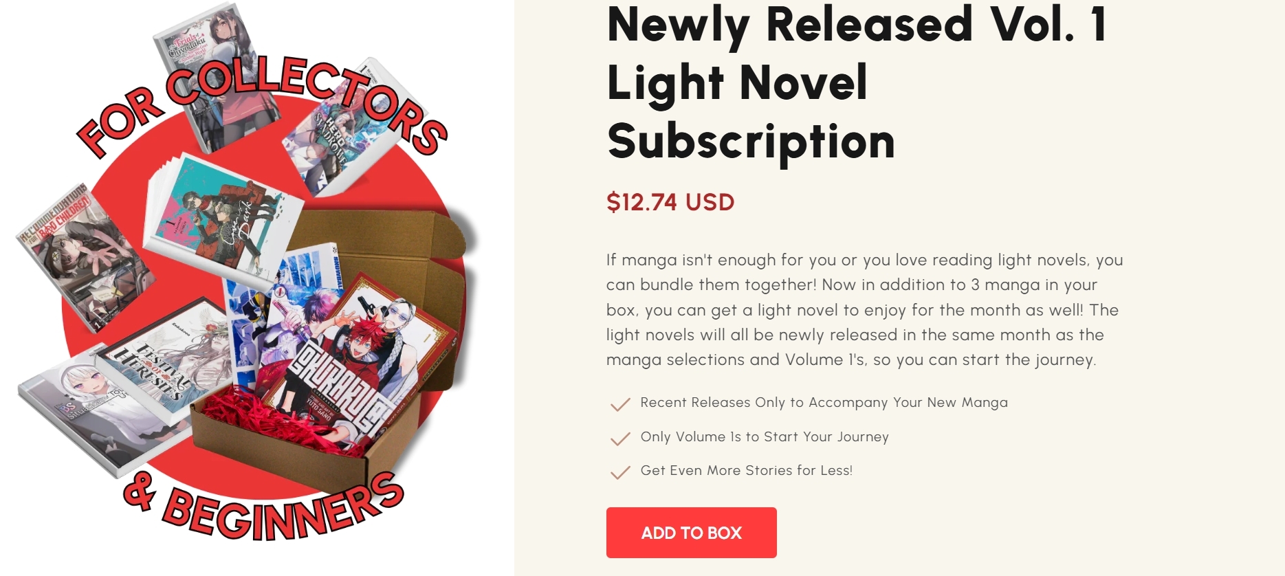 newly released light novel subscription