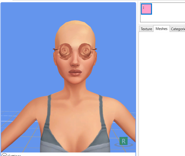 Glasses Turn Into Skin When Importing Mesh Sims 4 Studio - roblox purple glasses texture