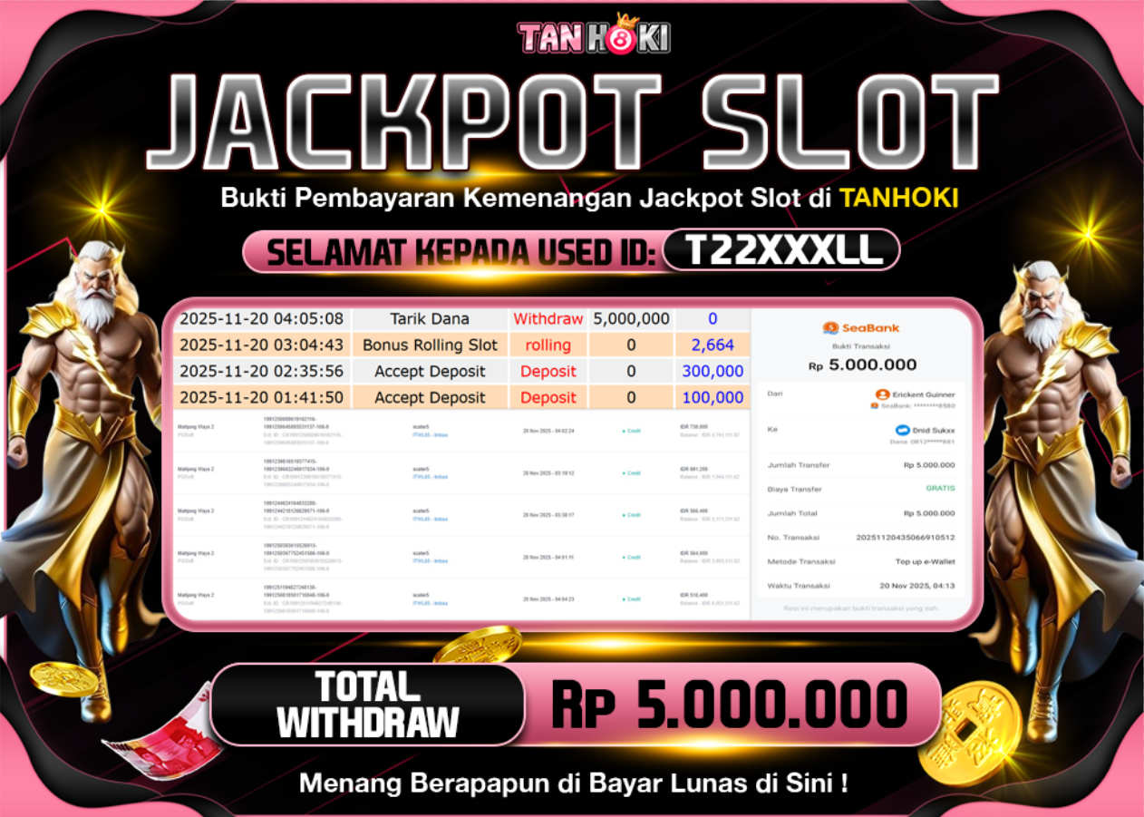 TANHOKI JACKPOT SLOT MAHJONG WAYS 2 Rp..5.000.000,- LUNAS