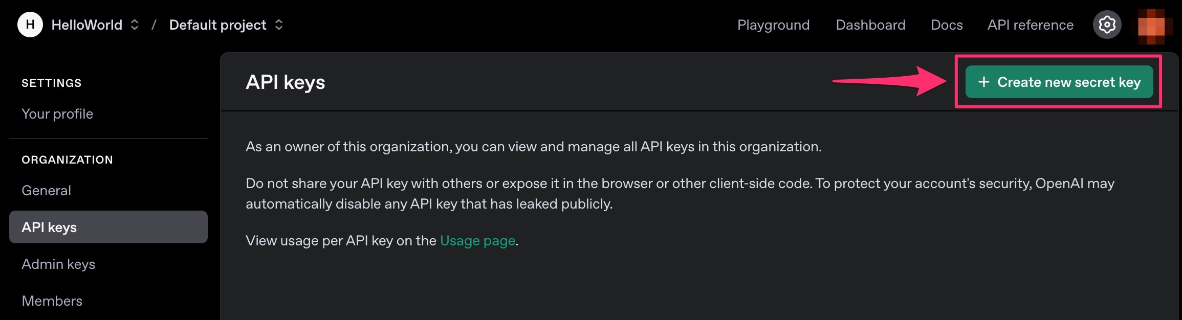 OpenAIのAPIキーを作る方法・削除する方法_10