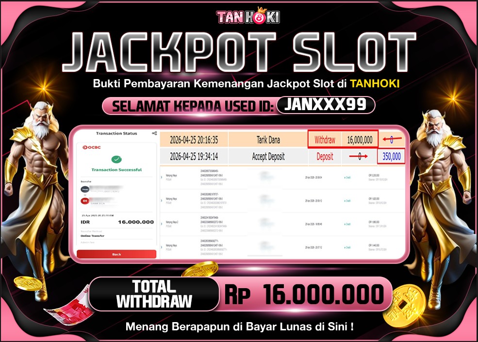 HAPPY JACKPOT MEMBER TANHOKI SLOT MAHJONG WAYS  Rp  16.000.000-, - LUNAS