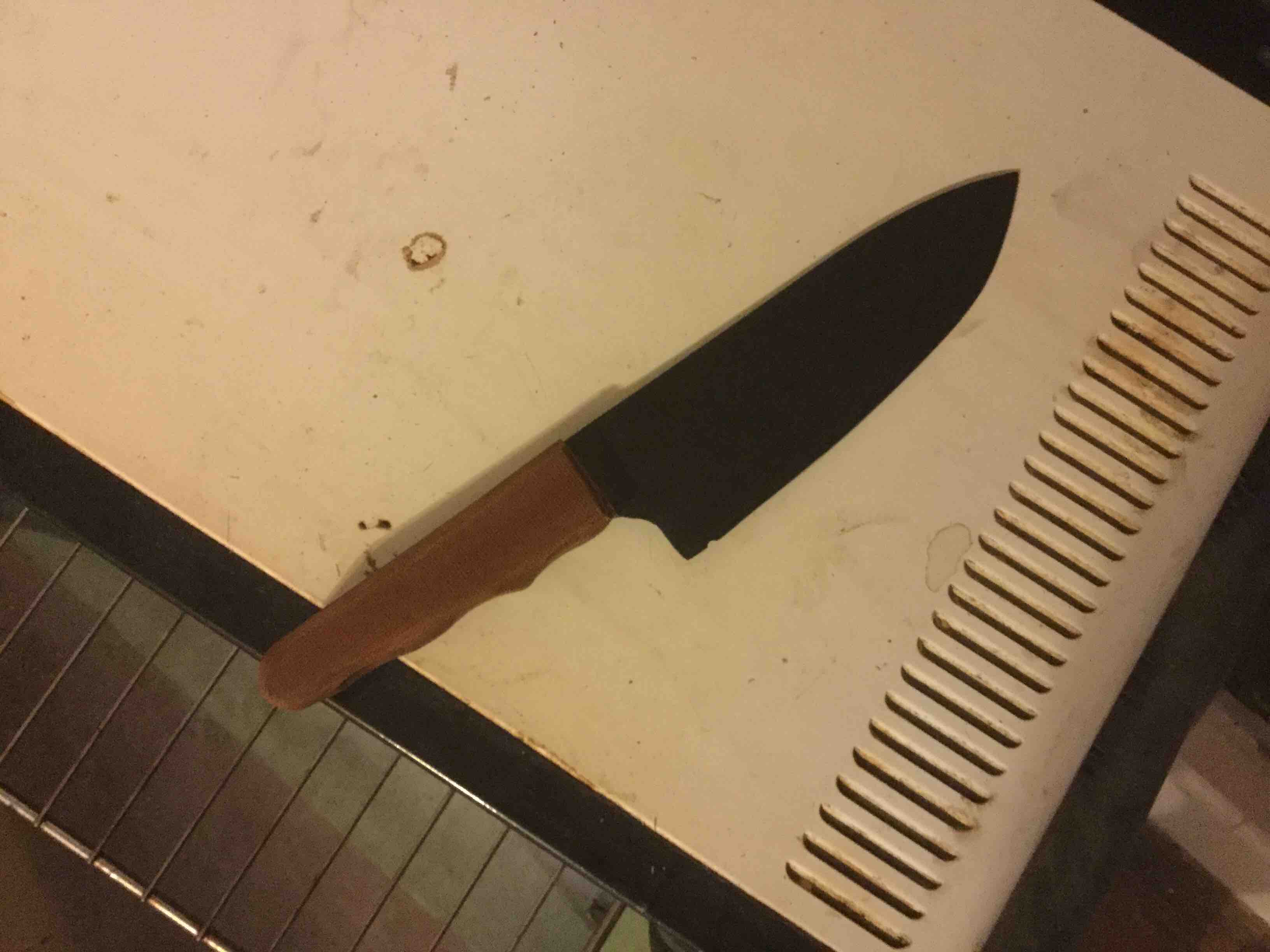 Kitchen knife made from a bandsaw blade (the good stuff) r/knifemaking