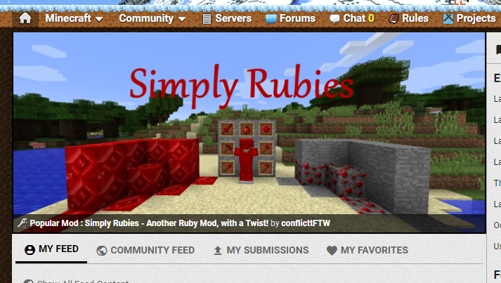 Simply Rubies - Another Ruby Mod, with a Twist! Minecraft Mod