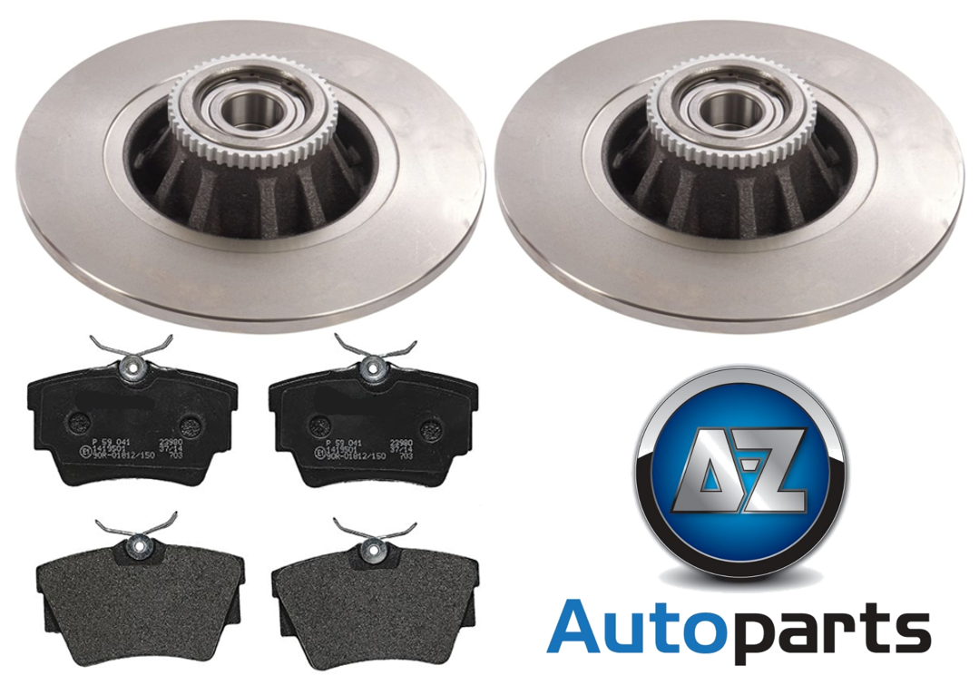 For Vauxhall Vivaro 20012014 Rear Brake Discs & Pads w/ ABS Rings