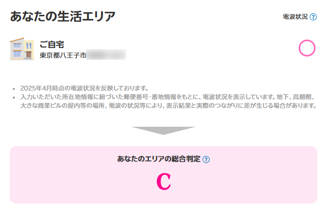 楽天モバイル　my エリア 通信シミュレーション結果 Gyazo