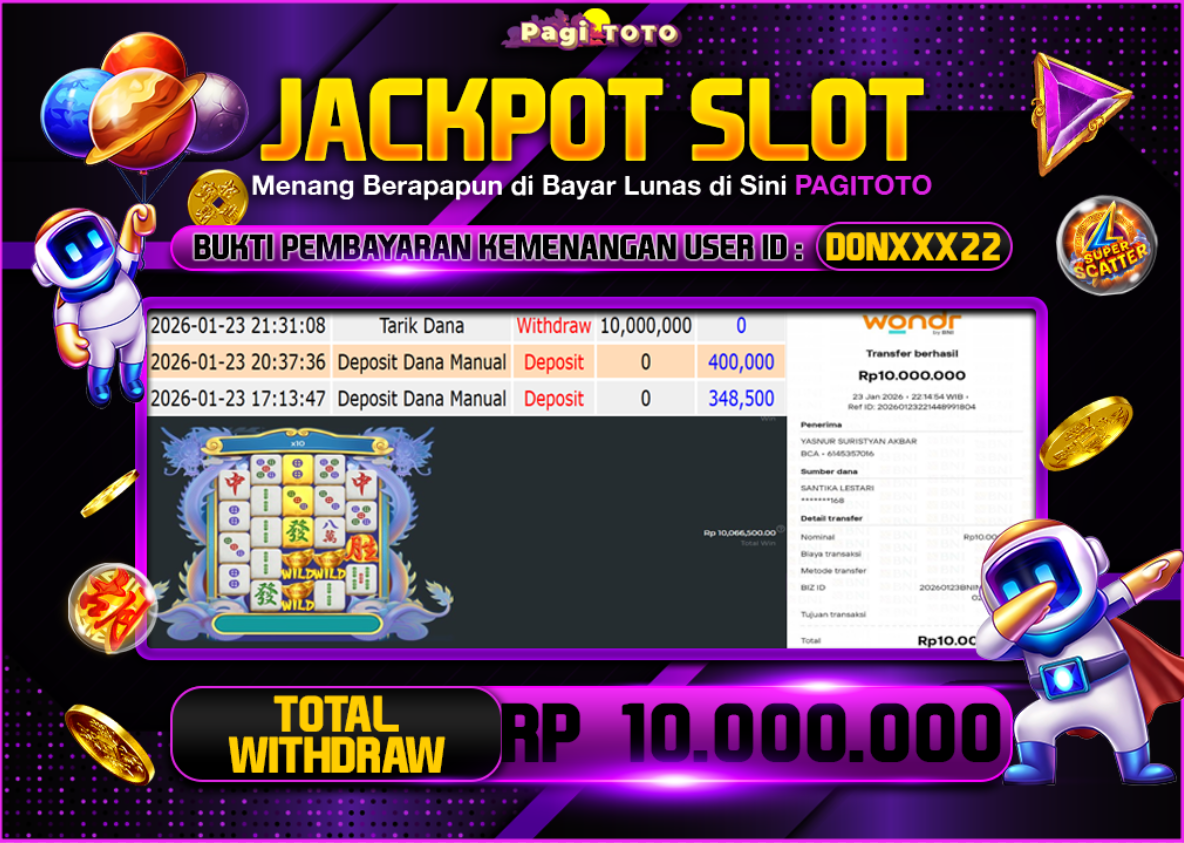 HAPPY JACKPOT MEMBER PAGITOTO SLOT MAHJONG WINS 3 - BLACK SCATTER Rp  10.000.000-, - LUNAS