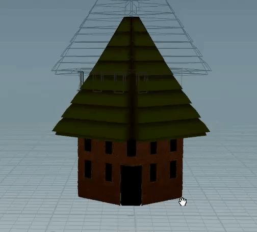 Procedurally generated pixel art house