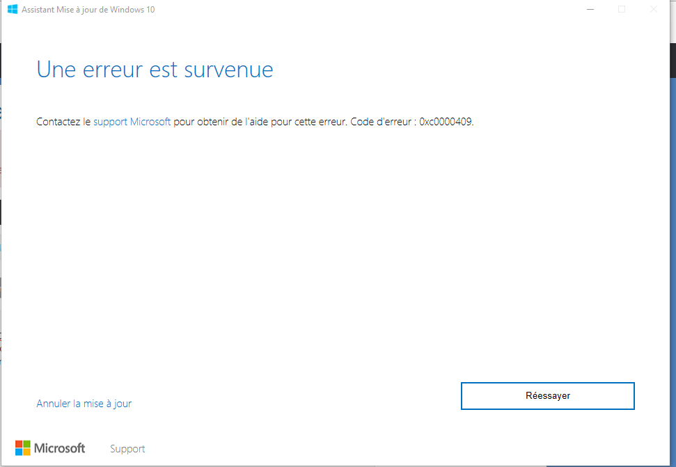 Création D Un Média Windows 10 Bloqué Creator Update - Erreur - Windows 10