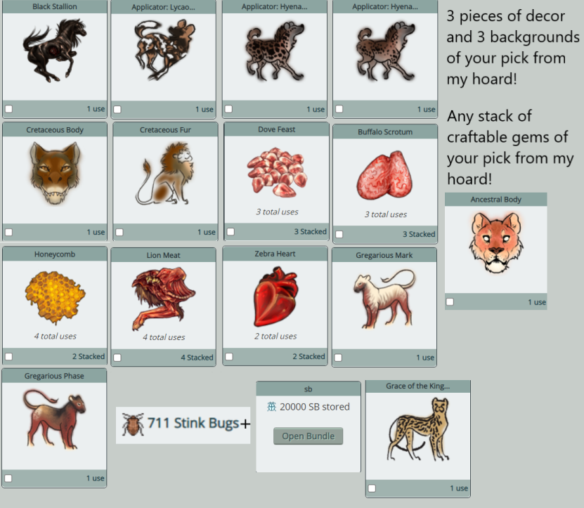 Breeding Items + Apps Raffle :|: Lioden