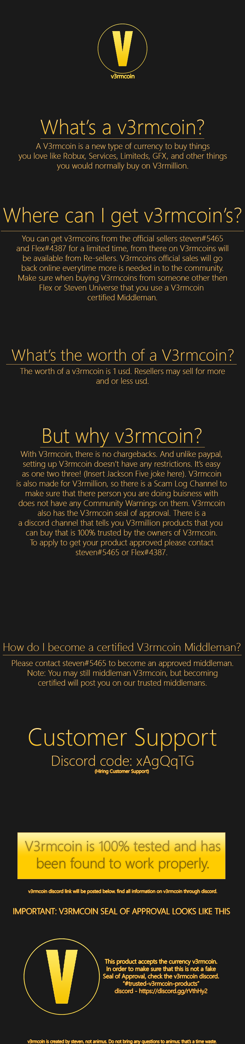 V3rmcoins Currency - v3million robux
