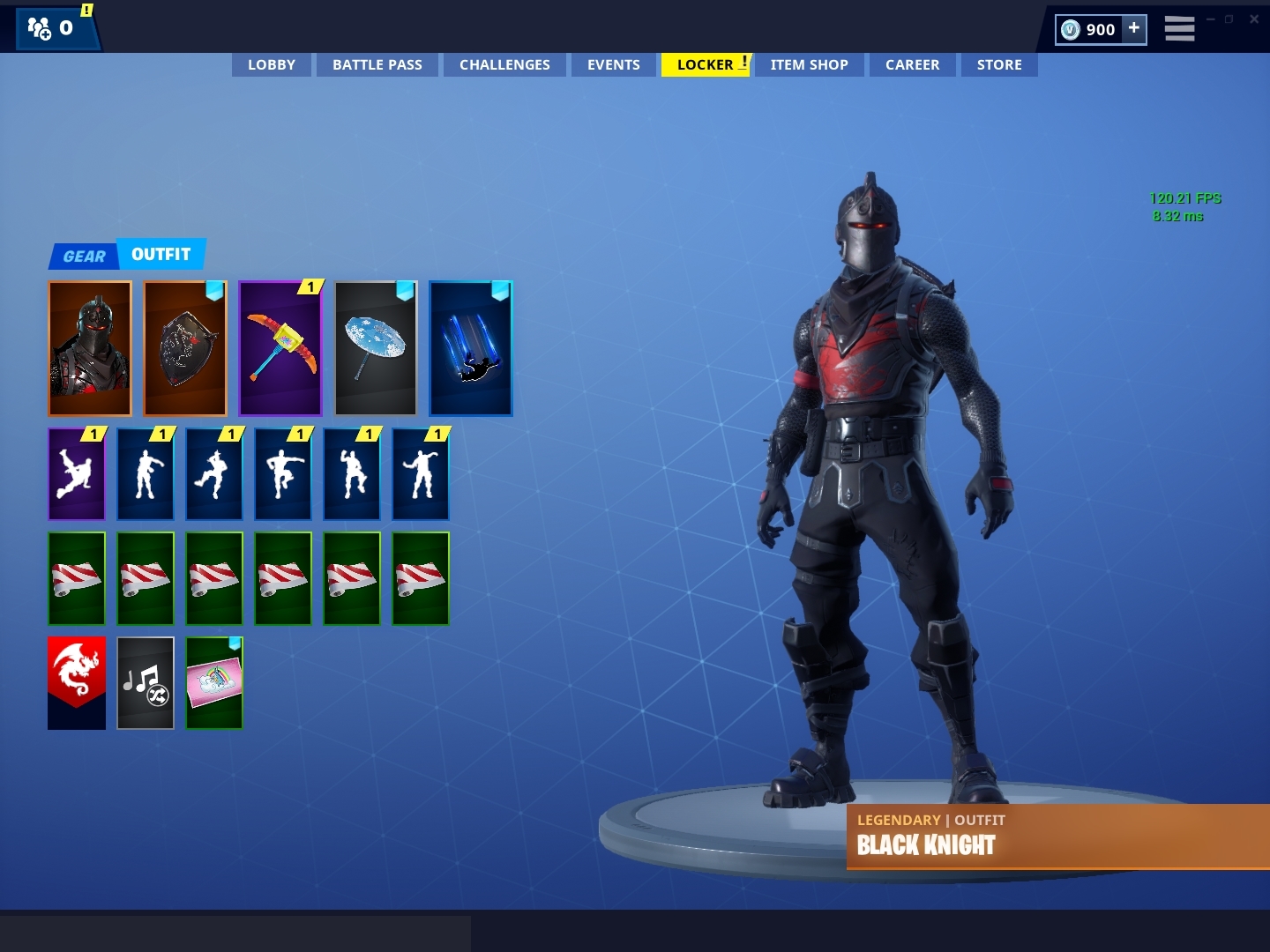 Sold - *Stacked* Black Knight account,900 VBUCKS, over 20 skins ...