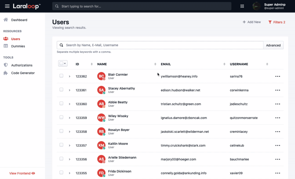 Manage Users