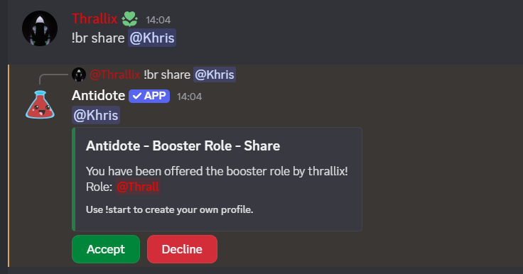 Share booster role