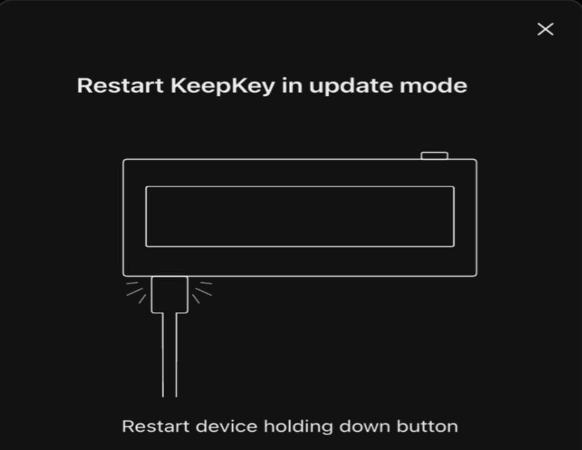 Step 3: Start the firmware update mode