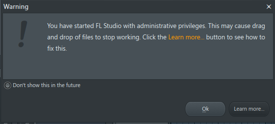 How to not start FL Studio with administrative privileges? | Forum