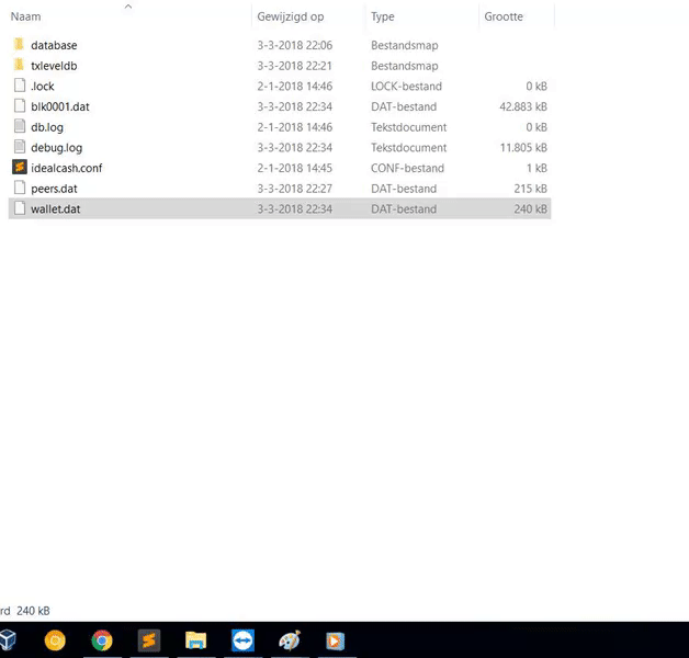 Right click wallet.dat, then copy to and left press the usb stick.