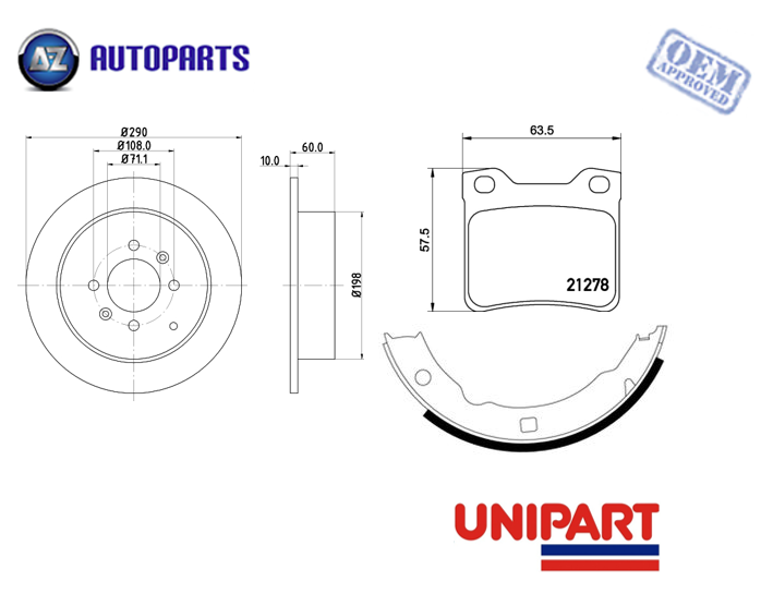 FOR PEUGEOT 406 REAR BRAKE PADS DISCS HANDBRAKE SHOE SHOES SALOON ESTATE COUPE