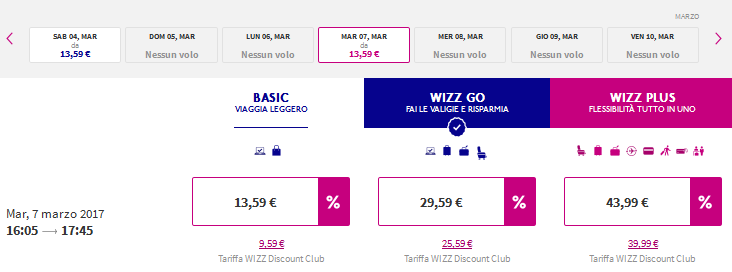 Guarda le offerte voli Wizz Air!